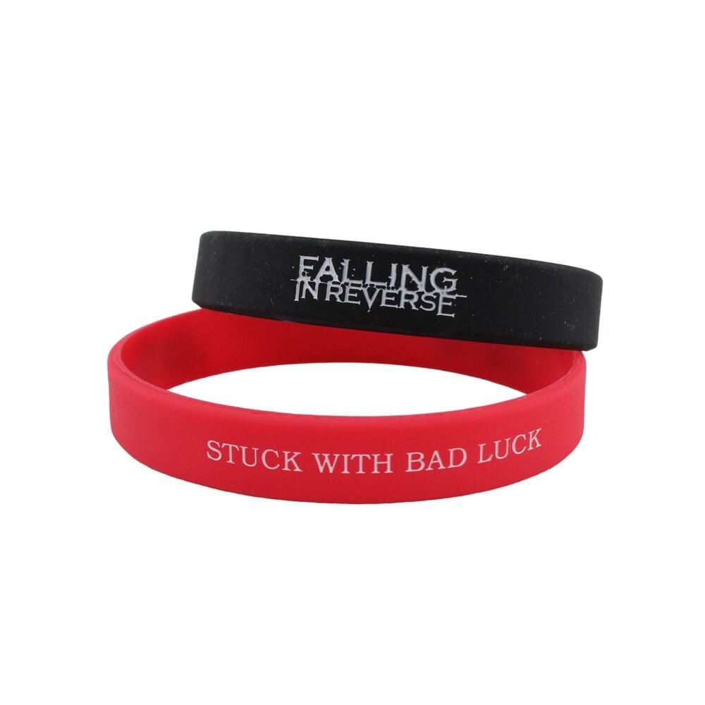 Falling in Reverse Stuck with Bad Luck 2 Silicone Wristbands B2147-8